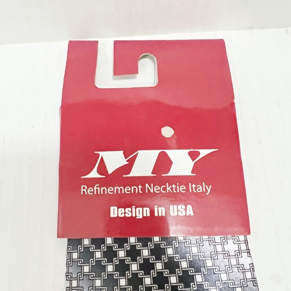 New MY Refinement Black and Grey Tie - Picture 2 of 4